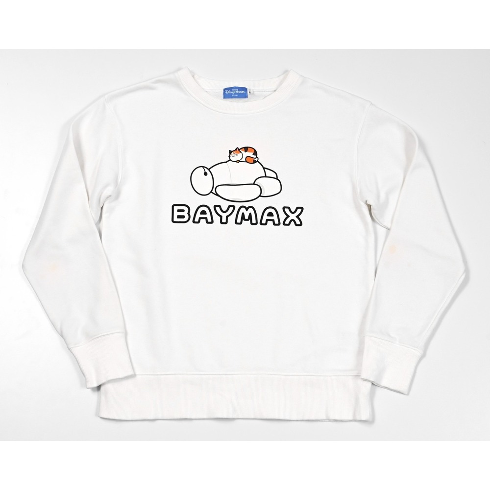 Disney Tokyo Resort Baymax Yachi Big Hero 6 Crewneck White Sweatshirt Large‎